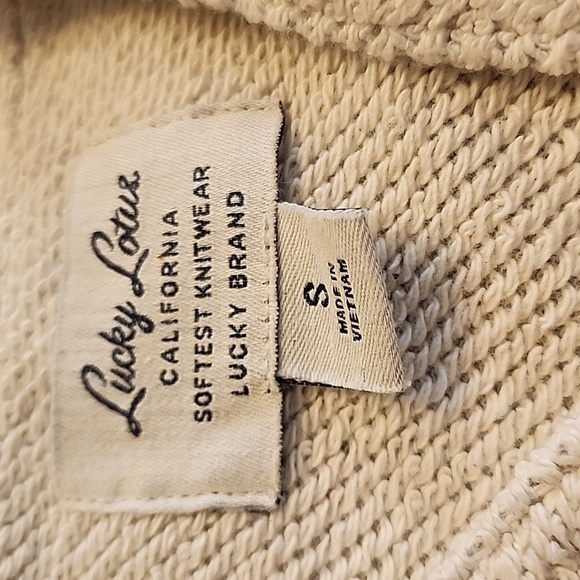 Lucky Lotus Lucky Brand Assymetrical French Terry Moto Jacket Bohemian Summer - Picture 5 of 11